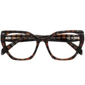 YesGlasses Tilton Hipster Cat Eye Geometric Reader Glasses R15812 Brown 3.0
